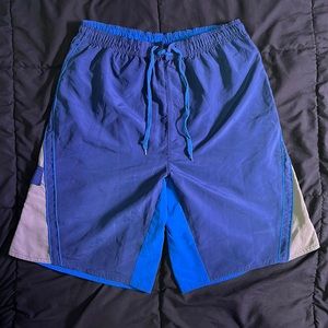 Burnside Swim Trunks - Navy Blue / Blue, Medium
